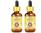 Deve Herbes Pure Argan (Moroccan) Oil (Argania spinosa) with Glass Dropper Cold Pressed (Pack of Two) 100ml X 2 (6.76 oz)