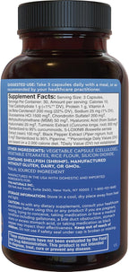 Viva Naturals Glucosamine Chondroitin MSM Joint Support Supplement, 90 Capsules - with Turmeric, Black Pepper, Boswellia and Hyaluronic Acid - Joint Health Supplement for Mobility and Flexibility