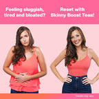 Skinny Boost Detox Tea Kit Slimming Tea for Weight, Metabolism, Energy, Bloating & Colon Cleanse – Green Tea, Herbal, Vegan, Keto, Non-GMO, Sugar-Free-2 PACK –1 Daytime Hibiscus (28 Bags) + 1 Evening Apple -(14 Bags)