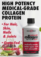 HEALTH DIRECT AminoSculpt Sugar-Free Collagen Supplement - High Potency Medical-Grade Protein for Hair, Skin, Nails & Joints, Grass-Fed, Non-GMO, Liquid Collagen - Tart Cherry - 30 Fl Oz