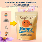 Gummies – Calm & Focus Support Gummies, Sugar-Free Saffron Chews with Passion Flower & Chamomile, Daily Mood Balance Supplement, 60 Count(30-Day Supply).(1)