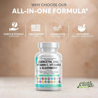 Clean Nutraceuticals Quercetin Zinc Vitamin C Vitamin D Bromelain Elderberry - Lung Immune Support Supplement Adults with Artemisinin, Sea Moss, Echinacea, Allergy Relief (60 Count (Pack of 5))