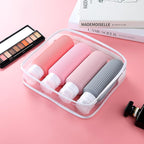 Mrsdry Travel Bottles for Toiletries, Large 6oz Travel Size Containers, BPA Free Leak Proof Tubs Refillable Liquid Accessories with Toiletry Bag for Cometic Shampoo and Lotion Soap (4 Pack)