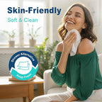 Extra Large Body Wipes No-Rinse Bathing, 9"x12" Shower Wipes, Moisture and Hypoallergenic, Home Essentials for Adults and Elderly Care, 100 Count (2 Packs)