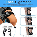 Comfyorthopedic Men & Women OA Unloader Knee Brace, Medial Arthritis Pain & Osteoarthritis Offloader, Bone on Bone Cartilage Joint Support, L1851 L1843 Upgraded Built-in Hex Key, Right Fits Up to 32in Plus Size Thigh