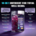 Magnesium Glycinate Gummies 400mg - Magnesium Complex Gummy with Malate, Taurate & Citrate - Supports Sleep, Relaxation, Brain & Muscle - 60 Count Blueberry Flavor (Sugar Free & Vegan)