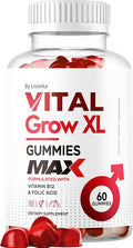 Vital Grow XL Male Gummies - Men's Performance Gummies 1050MG Vital GrowXL Blend, Vital Growth Gummy Advanced Formula, 60 Gummies for 1 Month