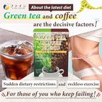 FINE JAPAN Green Tea and Coffee Blend Powder/3 Boxes/Catechins and Chlorogenic Acid/Made in Japan/ 30 Sticks (45g)