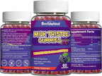 Milk Thistle Gummies, Milk Thistle Extract 1000mg, Liver Detox, Antioxidant Support, Non-GMOs, Non-Gluten, Vegan, Milk Thistle Supplement, 60 Count(Pack of 2)