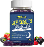 Melatonin 10mg Gummies for Sleep Support, Natural Berry Flavor, Non-GMO, Gluten Free, Vegan, 60 Count, 2 Month Supply – Bedtime Relaxation & Restful Sleep Aid