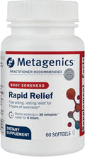 Metagenics Rapid Relief - Herbal Softgel with Turmeric & Boswellia - Supports Fast Relief for Muscle, Back & Joint Discomfort* - Drug-Free, Non-GMO, Gluten-Free - GMP Certified Facility - 60 Softgels