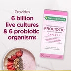 Nature's Bounty Probiotic, Controlled Delivery Dietary Supplement, Supports Digestive, Intestinal and Immune Health, 30 Caplets, 30 Total Servings (Pack of 2)
