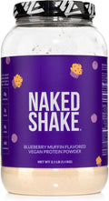 Naked Shake - Blueberry Muffin Protein Powder - Flavored Plant Based Protein from US & Canadian Farms with MCT Oil, NSF Certified, Gluten-Free, Soy-Free, No GMOs or Artificial Sweeteners - 30 Servings