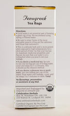 Celebration Herbals - Organic Caffeine Free Fenugreek Seed Herbal Tea - 24 Tea Bags