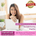 Menstrual Cramp Period Gummies True Roots | PMS Support Supplement for Women | Healthy Flow | Flo PMS Menstrual Cycle Relief, Cramping and Bloating | Vegan & Natural Flavors | 60 Count