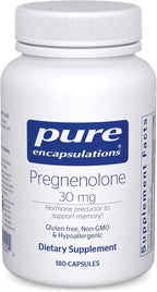 Pure Encapsulations Pregnenolone - 30 mg - Hormone Support - Memory Support & Brain Supplement - Gluten Free & Vegan - 180 Capsules