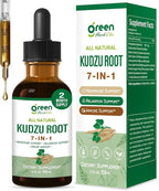 Kudzu Root Drops, Natural Supplement for Menopause Relief, Relaxation & Immune Support, Herbal Complex w/Black Cohosh Red Clover and More Extracts. 2 oz