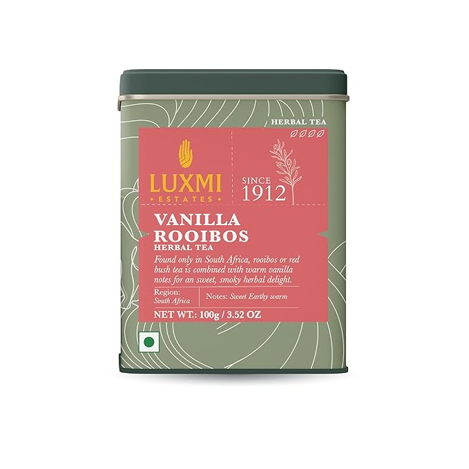 Luxmi Estates Rooibos Vanilla | Calming and Relaxing | Loose Leaf - 100g/3.52oz (50 Cups)