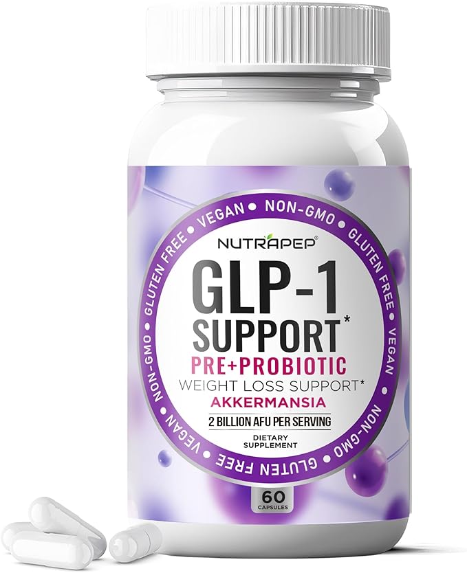 GLP-1 Support Weight Loss Support Probiotic Prebiotics Capsule Supplement - Akkermansia XOS Clostridium Bifidobacterium - GLP1 Support Gut Abdominal Digestive Support for Men Women