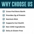 Grass-Fed Bone Broth Capsules with Collagen from Organic Bone Broth Powder. Collagen Supplement for Nails, Hair, Joints and Digestive Health* Support. Gut Friendly-Ingredients, 180 Capsules