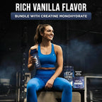 Vega Creatine Monohydrate Powder 17.6oz (100 Servings) & Vega Sport Protein & Recovery Vanilla Protein Powder 1.8lbs - Plant-Based Protein and Muscle Support