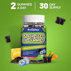 Black Seed Oil Gummies, Organic Black Cumin Seed Oil Gummies, Black Cumin Seed Oil Organic 500mg, Chewable Black Seed and Honey Gummies, Vegan, 60 Gummies