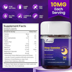 Melatonin Gummies 10mg, 9-in-1 Natural Herbal Sleep Aids for Adults, Sleep Gummies with Magnesium Glycinate, Valerian Root, L-Theanine and Vitamin B6, etc, 45 days supply, Non GMO, Berry Flavored