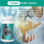 TUDCA 1100mg-Liver Support Supplement for Detox Cleanse, Water-Soluble Bile Salts with Strong Bitter Taste, 120 Vegan Capsules,Non-GMO,Gluten-Free