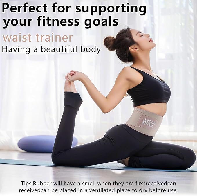 Lisacool Waist Trainer for Women,Waist Sweat Band for Women,Belt for Weight Loss, Belly Band,Stomach Wrap Lumbar Support
