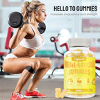 HMB and Leucine Gummies, with 3000mg HMB and L-Leucine Supplement for Muscle Recovery, Muscle Mass & Improve Endurance, for Men & Women, Non GMO, Vegan,Gluten Free, Lemon Flavor, 120 Gummies