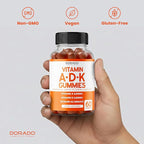 ADK Gummies Vitamin D3 K2 (60 Sugar Free Gummies) Vitamin D3 K2 10000iu/ 5000iu - Supplement with D & K - 10 Vegan Supplement - Delicious Raspberry Flavor - Non GMO & USA Made - 60 Count