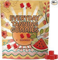 Daily Tanning Gummies – Natural Sunless Tanning for Women with Astaxanthin, Lycopene & Beta Carotene – Antioxidant Rich, Boosts Melanin – Watermelon Flavor – 60 Chewables