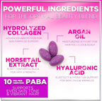 Hair Vitamins for Women for Hair Growth - Argan-Infused Supplement with Collagen, Biotin and Hyaluronic Acid - Supports Faster Hair Growth, Skin & Nails Beauty Vitamins, Bottled in USA - 60 Softgels
