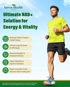 Liposomal NAD+ Resveratrol Supplement - NMN Alternative with Trans-Resveratrol, Quercetin & Fisetin - NAD Plus Booting for Women and Men, Cellular Energy & Healthy Aging, Non-GMO | 120 Capsules