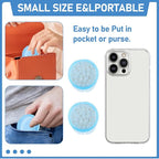 4 Pcs Mini Pill Organizer Small Pill Box Cute Portable Pill Case for Pocket Purse Travel Storage Containers Earplug Case Medicine Dispenser Vitamin Holder (4 Blue)