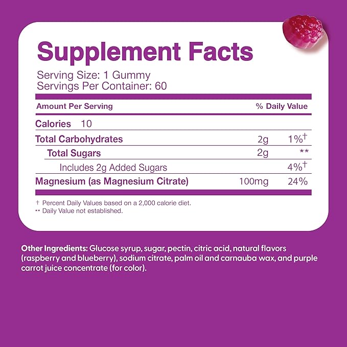 Feel Great Kids Calm Magnesium Gummies - Magnesium Supplement for Children - Magnesium Citrate Gummies - 60 Count