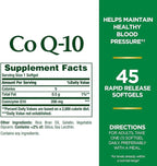 Nature's Bounty CoQ10, Heart Health and Healthy Aging, Dietary Supplement, 200mg, 45 Rapid Release Softgels