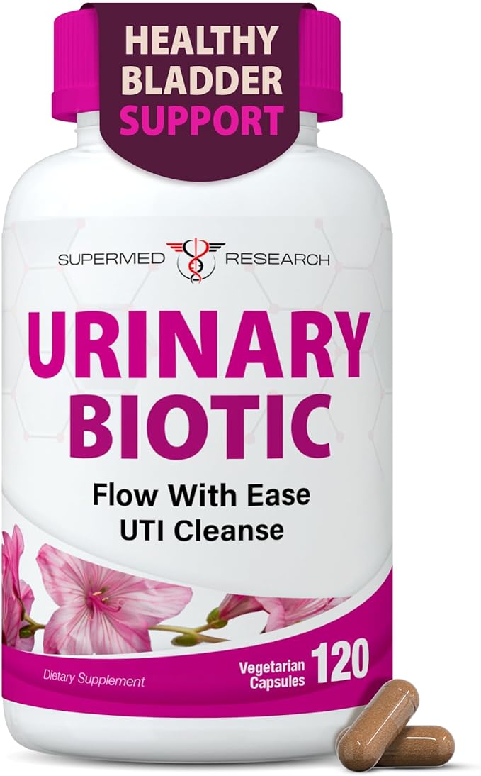 UTI Supplement – Bladder & Urinary Tract Health for Women with D-Mannose, Cranberry, Uva Ursi, Olive Leaf, Marshmallow Root and Oregano – Non-GMO Vegan UTI Pills (120 Capsules)