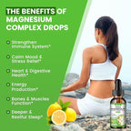 Liquid Magnesium Glycinate Supplement 1000mg, Calm Magnesium Citrate, Taurate Drops with Omega 3, Zinc, Ashwagandha, L-Theanine, Chamomile for Sleep, Mood, Stress Relief, Bone, Muscle, Lemon Flavor