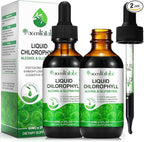 Chlorophyll Liquid Drops, Organic Liquid Chlorophyll Body Deodorizing, Supports for Odor Balance, Natural Body Freshness, Body Odor Control, Fresh Breath, 60ml 2Bottle.