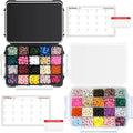 20 Compartment UV Protected Large Cobalt Blue Pill Case with Airtight Seal, Spill Proof, Silicone Gasket Waterproof Med Box with Medication Map (Black and Clear, 20 Compartment - 2 Pack)
