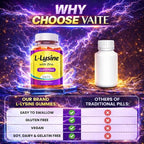 L Lysine Gummies 1000mg with Zinc - Supports Skin, Lip, Vegan, Gluten Free, 60 Chewable L-Lysine for Adults, Vitamins Tissue Health & Immune System, Amino Acid & Complex Supplements, Non-GMO(2Pack)