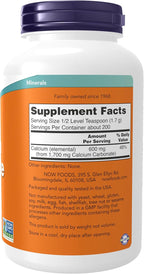 NOW Foods Supplements, Calcium Carbonate Powder, High Percentage of Calcium, Supports Bone Health*, 12-Ounce