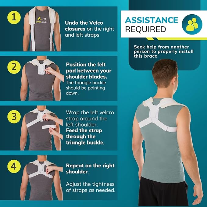 BraceAbility Pediatric Clavicle Fracture Figure-8 Brace for Broken Collarbone in Small Children (XS)