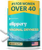 VoomVaya Slippery – Vaginal Dryness Relief for Women Over 40 – Vaginal Moisturizer with Slippery Elm for Women to Support Vaginal Moisture – 60 Capsules