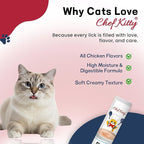 Cat Treats Lickable | Grain-Free Cat Food Toppers, High Protein | Creamy Puree Squeeze Ups with Vitamin E & Taurine, Digestible Formula | 0.5 oz. Each Tube, Chicken Mix Variety | 20 Tubes