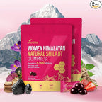VivoNu Shilajit for Women, Contains Tongkat Ali, Ashwagandha*, Ginger, Saffron for hormonal* Balance & Energy | Tasty Shilajit Strawberry Flavor with Pure Himalayans Shilajitns
