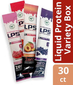 Nutritional Designs LPS Liquid Collagen & Whey Protein Supplement - Non-GMO Drink, Sugar-Free - Promotes Healthy Skin & Hair for Men & Women, Variety Box, Single Serve (60 Packets)
