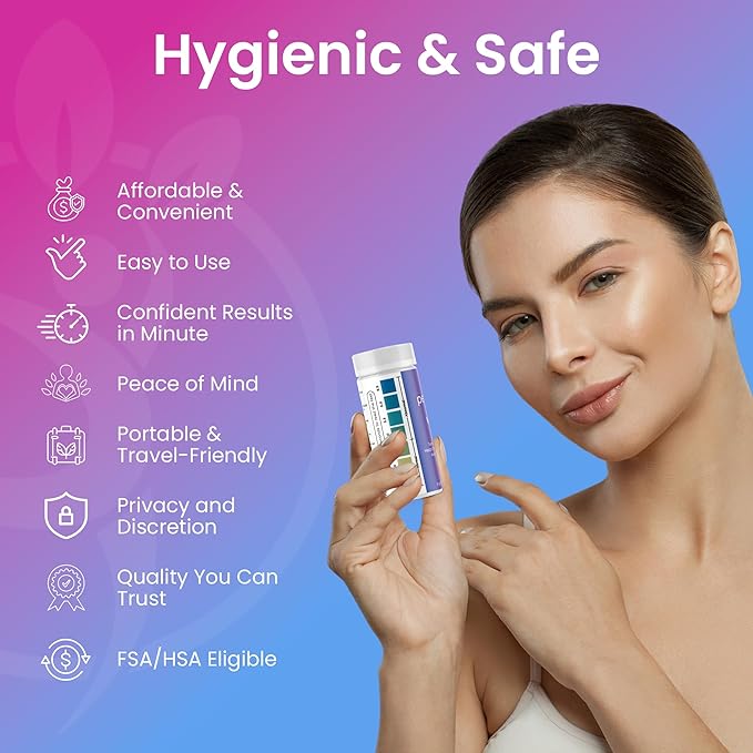 Pelvana Vaginal pH Test Strips for Women – 100 Strips, at-Home BV and Yeast Infection Test Kit, Vaginal pH Tester to Differentiate Between Conditions