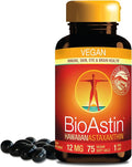 Nutrex Hawaii Vegan BioAstin Hawaiian Astaxanthin - 12mg, 75 Softgels - Farm-Direct Premium Antioxidant Supplement to Support Eye, Skin, Joint & Immune System Health - Non-GMO & Gluten-Free
